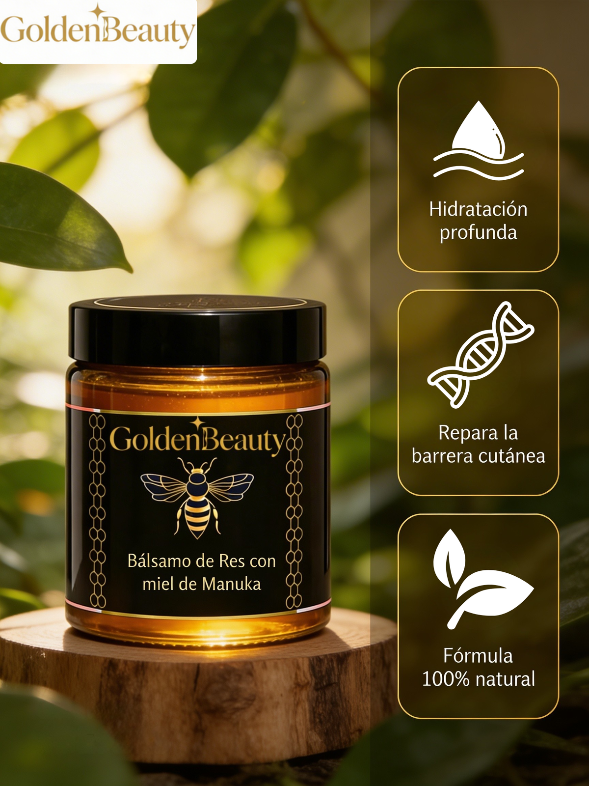Golden Balm: Sebo de Res y Miel de Manuka reparación intensa con ingredientes 100% naturales