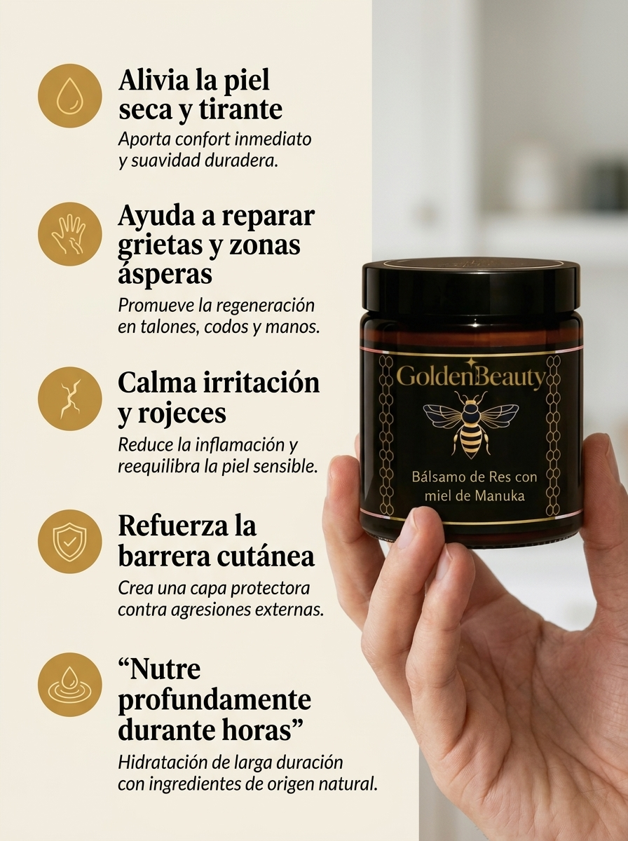Golden Balm: Sebo de Res y Miel de Manuka reparación intensa con ingredientes 100% naturales