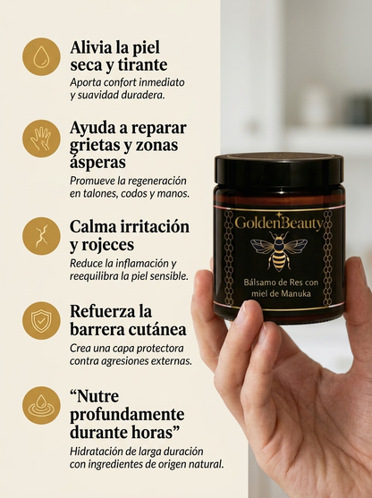 Golden Balm: Sebo de Res y Miel de Manuka reparación intensa con ingredientes 100% naturales